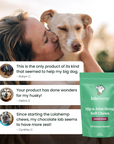 This image lists three real reviews of Lolahemp's hip & joint chews.