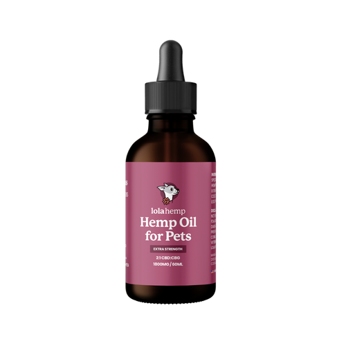 This is an image of Lolahemp's Extra Strength CBD Oil for Pets